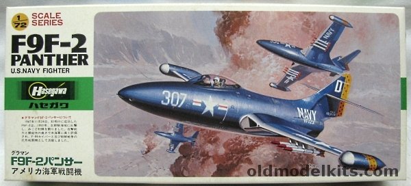 Hasegawa 1/72 Grumman F9F-2 Panther - US Navy VF-123 / Marines VMF-115 / 1949 Blue Angels - (F9F2), D11 plastic model kit